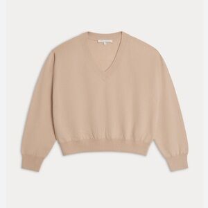 NakedCashmere Sabrina V-Neck Cropped Cotton Cashmere Sweater XS